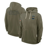 NFL Officially Licensed Los Angeles Chargers Pullover Hoodie for autumn winter,long sleeve,army green