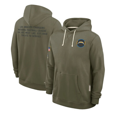 NFL Officially Licensed Los Angeles Chargers Pullover Hoodie for autumn winter,long sleeve,army green