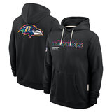 NFL Officially Licensed Baltimore Ravens Pullover Hoodie for autumn winter,long sleeve,black