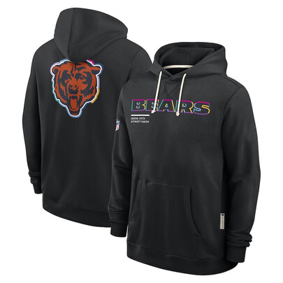 NFL Officially Licensed Chicago Bears Pullover Hoodie for autumn winter,long sleeve,black