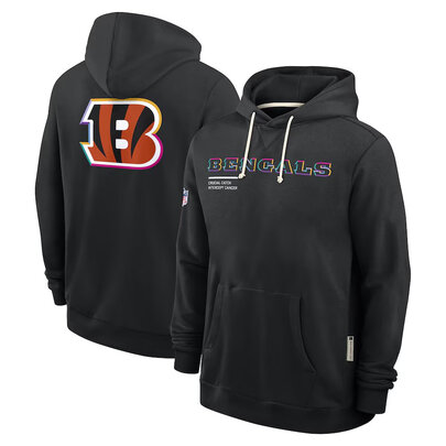NFL Officially Licensed Cincinnati Bengals Pullover Hoodie for autumn winter,long sleeve,black