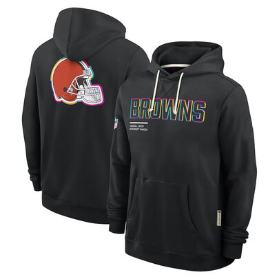 NFL Officially Licensed Cleveland Browns Pullover Hoodie for autumn winter,long sleeve,black