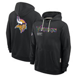NFL Officially Licensed Minnesota Vikings Pullover Hoodie for autumn winter,long sleeve,black