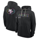 NFL Officially Licensed San Francisco 49ers Pullover Hoodie for autumn winter,long sleeve,black