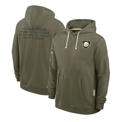 NFL Officially Licensed Pittsburgh Steelers Pullover Hoodie for autumn winter,long sleeve,army green