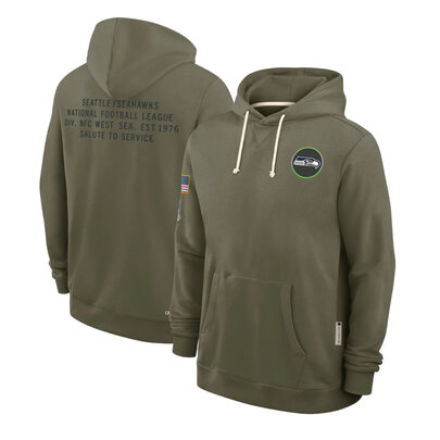 NFL Officially Licensed Seattle Seahawks Pullover Hoodie for autumn winter,long sleeve,army green