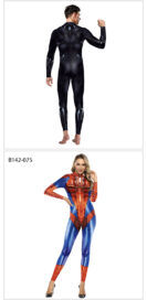 Marvel Black Panther Spider Men Cosplay Jumpsuit - model show