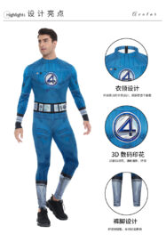 The Fantastic Four First Steps cosplay jumpsuit For Men - detail design
