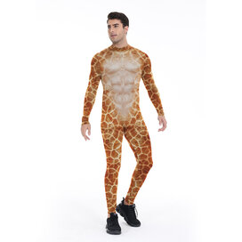 Giraffe Cosplay Jumpsuit For Men ,Long Sleeve Jumpsuit Costume