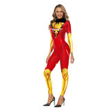 Jean Grey Phoenix X-Men Cosplay Jumpsuit For Lady ,Long Sleeve Jumpsuit Costume