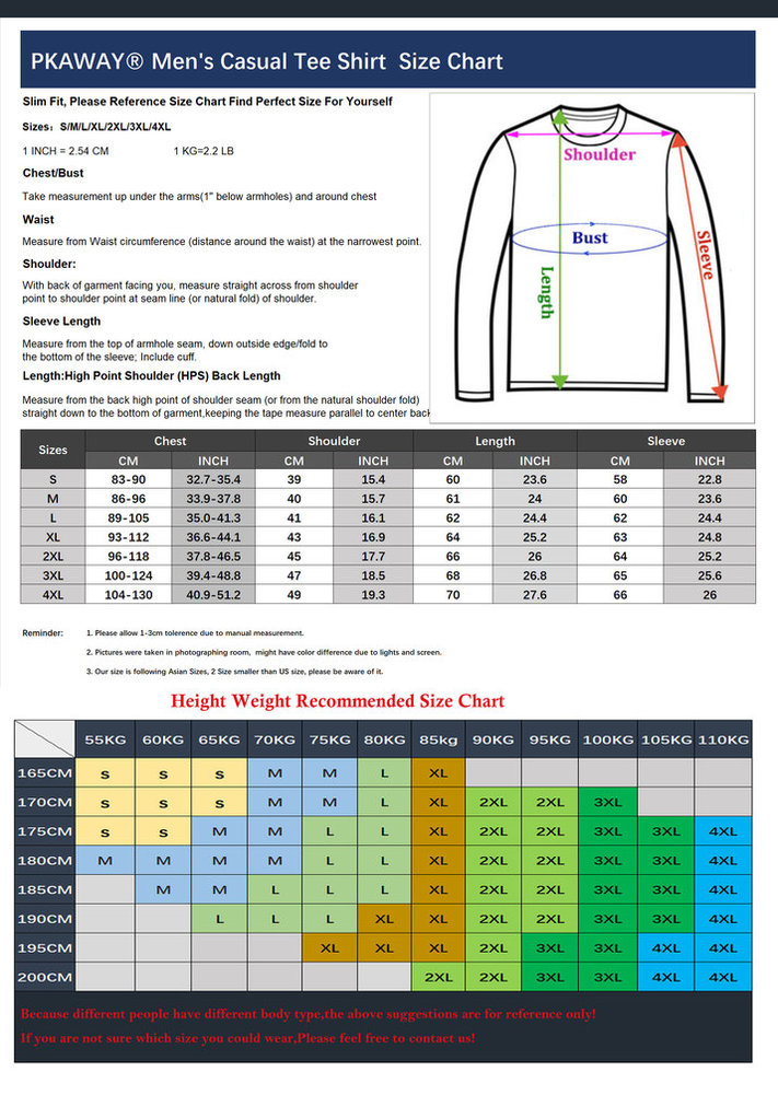 long sleeve superheros halloween costume size chart