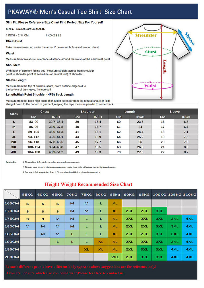 super hero halloween cosplay costume shirt size chart